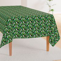 brindle corgi food fabric - junk food fabric, corgi food fabric -green