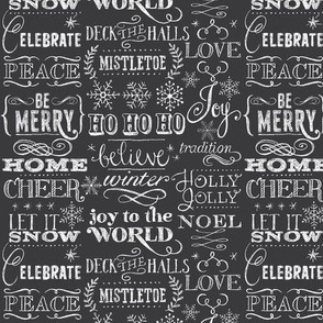 Christmas Sayings in Chalk- half size