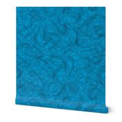 Topographic Map - Seamless - Blue