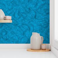 Topographic Map - Seamless - Blue