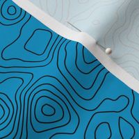 Topographic Map - Seamless - Blue