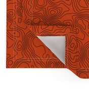 Topographic Map - Seamless - Orange