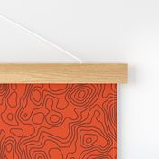 Topographic Map - Seamless - Orange