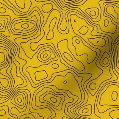 Topo Map - Seamless - Yellow