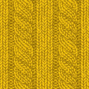 Chunky Cable Knit in Mustard