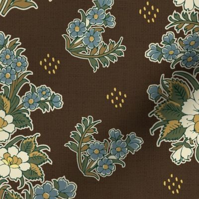 Indian Floral Chintz-Brown-Large