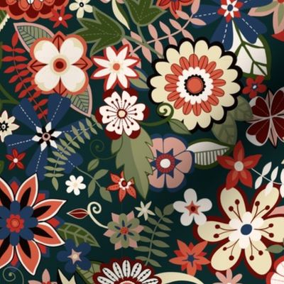 floral whimsy - dark 2