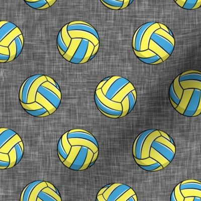 Volleyball - light blue and yellow on grey - LAD19