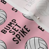 bump set spike - volleyball on light pink - LAD19