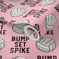 bump set spike - volleyball on light pink - LAD19