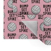 bump set spike - volleyball on light pink - LAD19