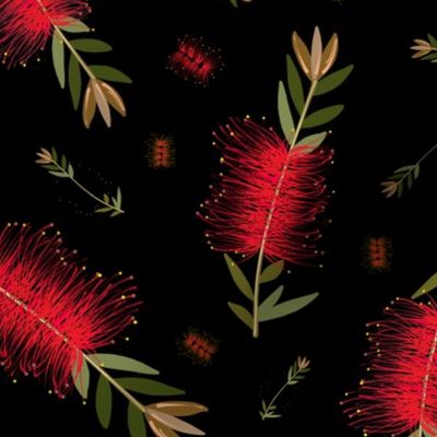 Bottlebrush Celebration - Australian Christmas #3 Black, large 