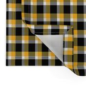  Checked Plaid in Gold Black