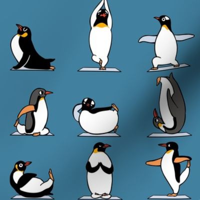 Penguin Yoga _8x8