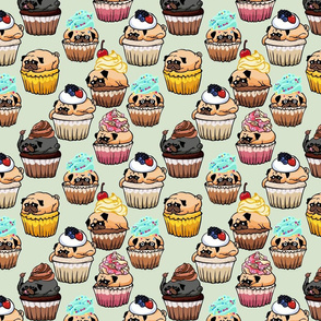 Cupcake Pug_8x8