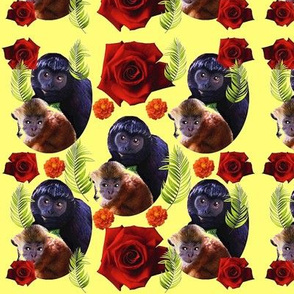 | Wallpaper Fabric, Decor Spoonflower Squirrel and Home Monkey