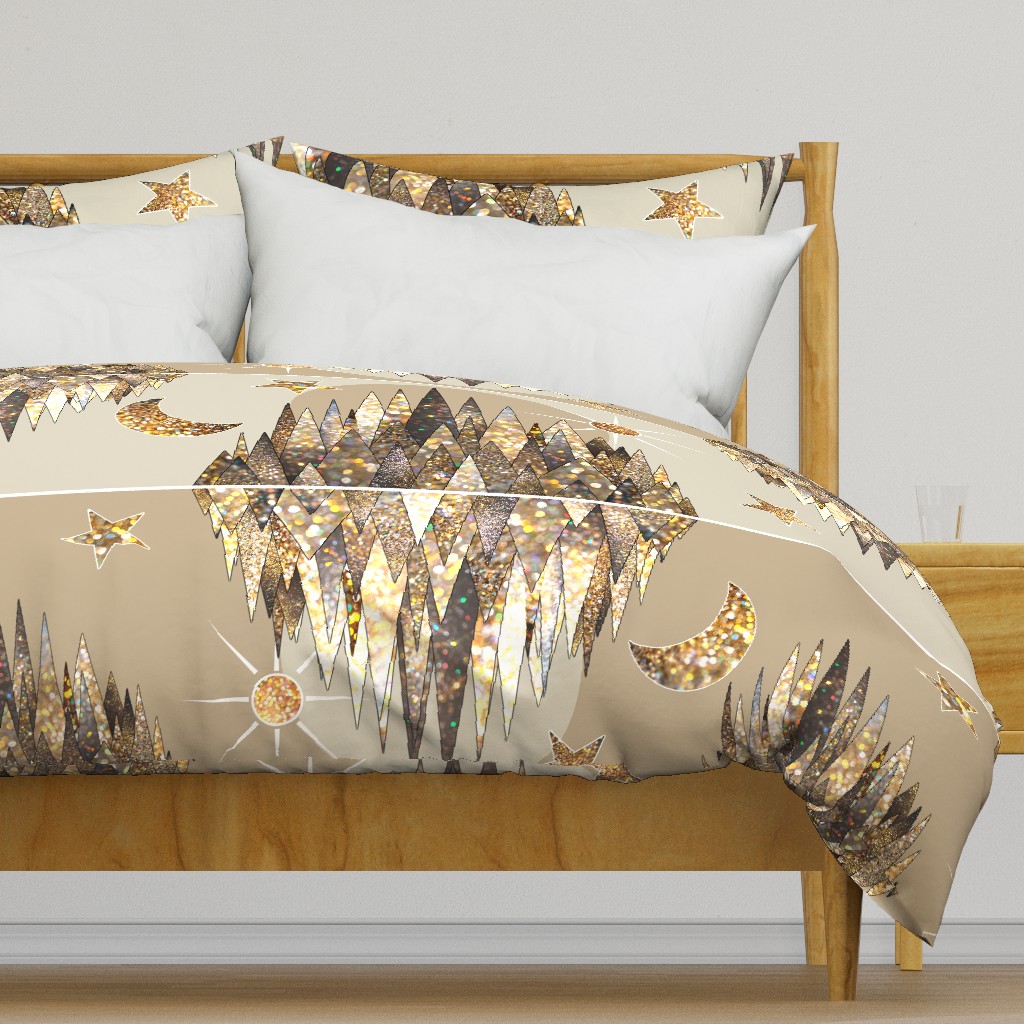 Shimmering Mountain Range (Gold large scale) 