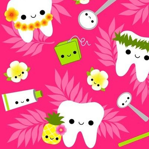 XL Happy Hawaii Teeth - Pink