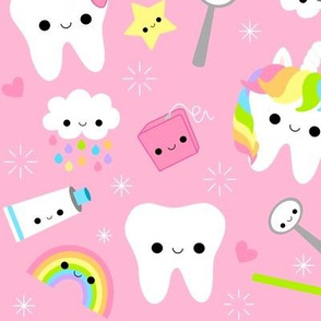 XL Happy Unicorn Teeth - Pink