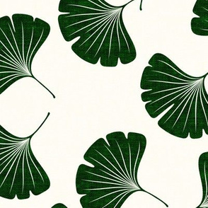 ginkgo leaves - dark green - LAD19