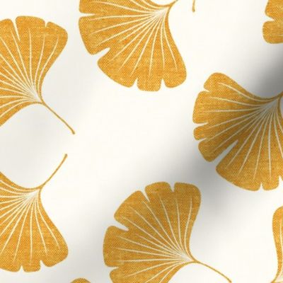 ginkgo leaves - saffron - LAD19