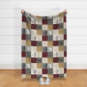 Always Quilt - maroon, cream, gold, grey (rotated)