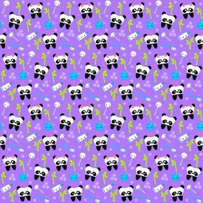 SMALL Happy Panda Teeth - Purple