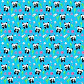 SMALL Happy Panda Teeth - Blue