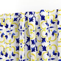  Azilejo Tiles Blue and Yellow