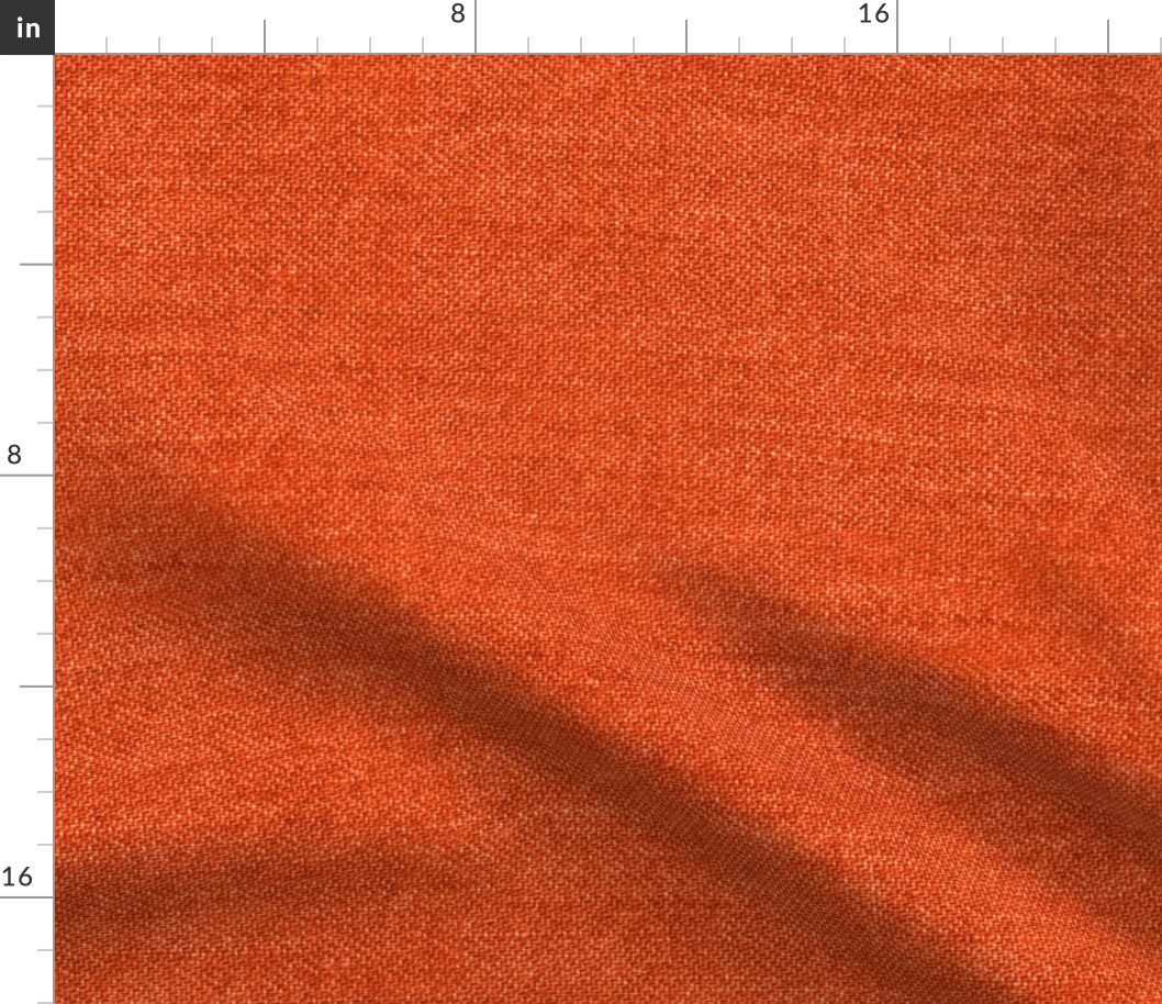 Orange Linen Texture Fabric | Spoonflower