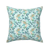  Mermaid Starfish Floral in Light Sea Blue