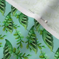 Tropical Green Palm Leaves