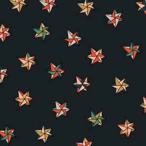 Christmas abstract star design black