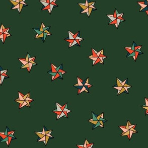 Christmas abstract star design green