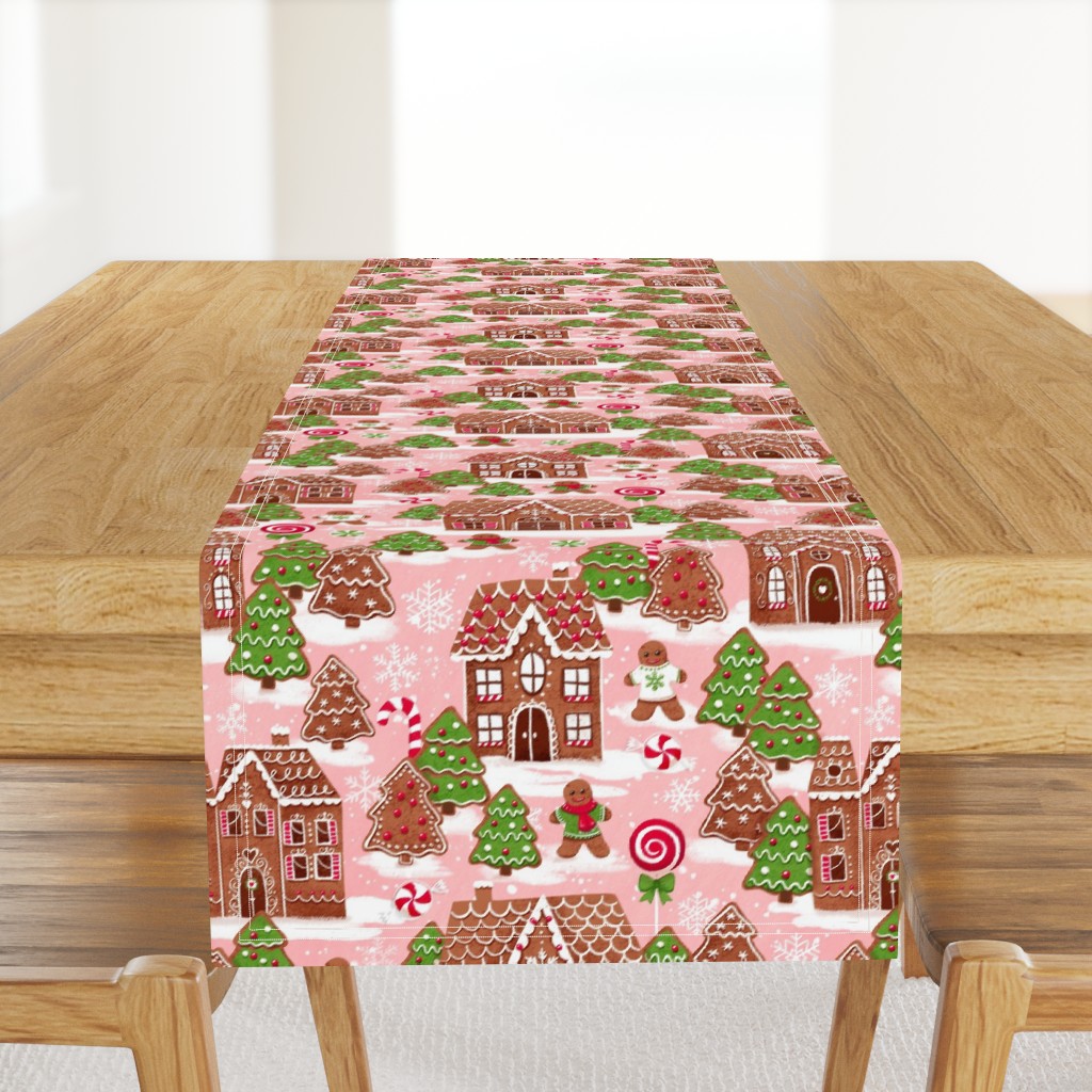 Christmas gingerbread houses fabric xmas fabric