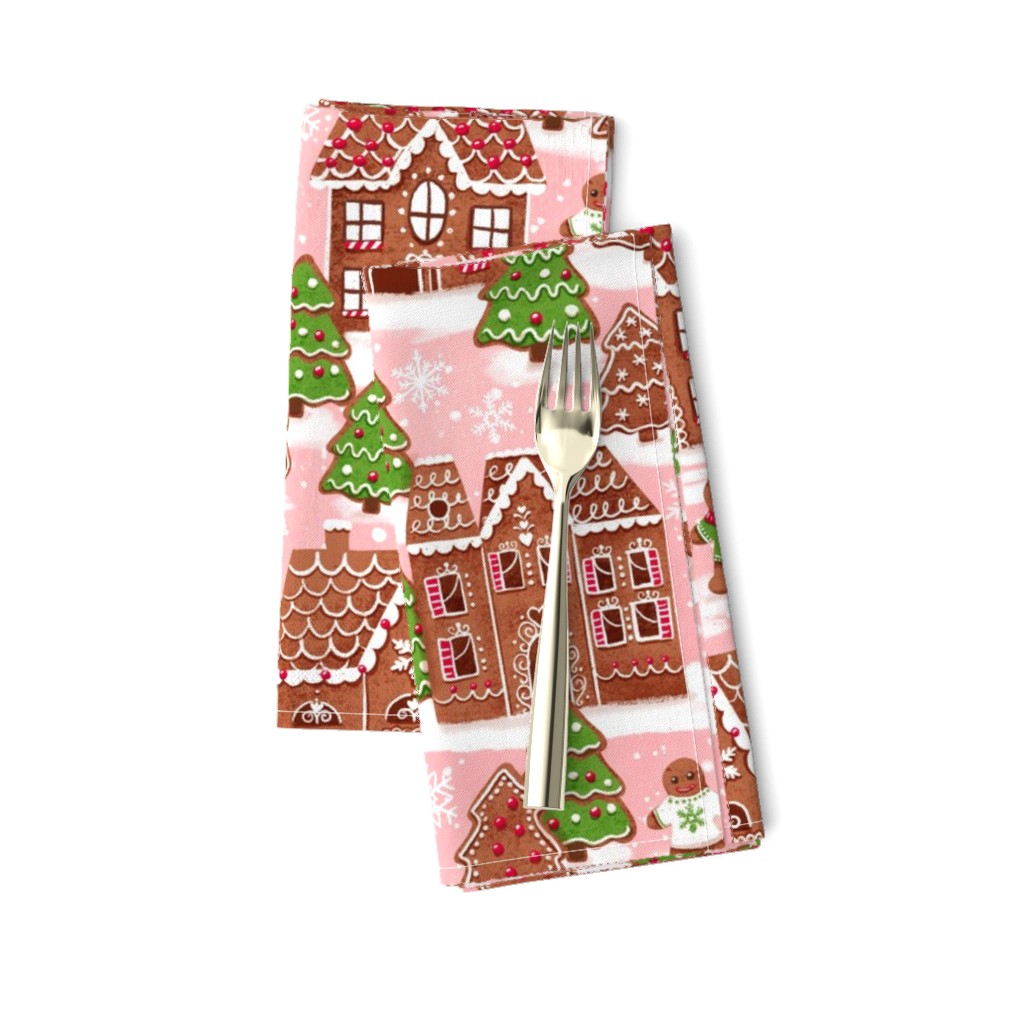 Christmas gingerbread houses fabric xmas fabric