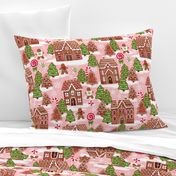 Christmas gingerbread houses fabric xmas fabric