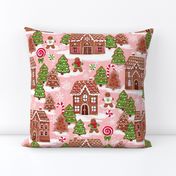 Christmas gingerbread houses fabric xmas fabric