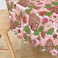 Christmas gingerbread houses fabric xmas fabric