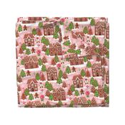 Christmas gingerbread houses fabric xmas fabric