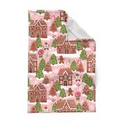 Christmas gingerbread houses fabric xmas fabric