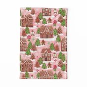 Christmas gingerbread houses fabric xmas fabric