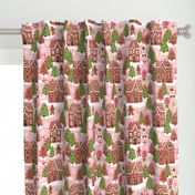 Christmas gingerbread houses fabric xmas fabric