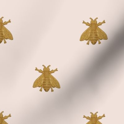 Napoleonic Bees ~Faux Gilt on Aurore  