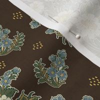 Indian Floral Chintz-Brown-Medium