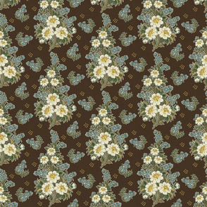 Indian Floral Chintz-Brown-Medium