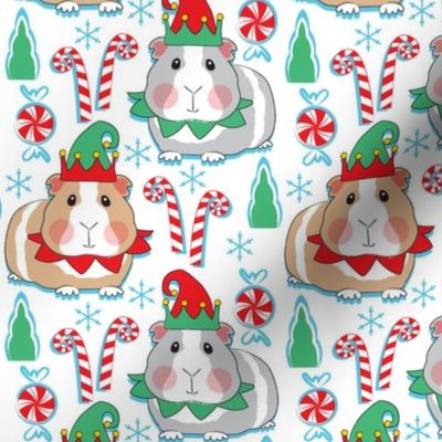 christmas elf guinea pigs and candy