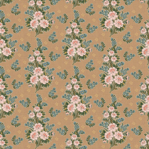 Indian Floral Chintz-Taupe-Medium