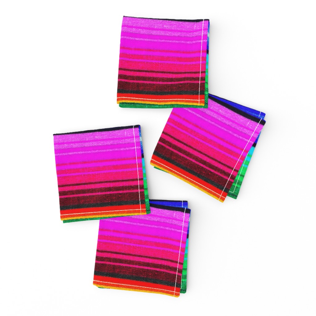 Mexican Blanket Serape Southwest Stripe - medium scale -Brights