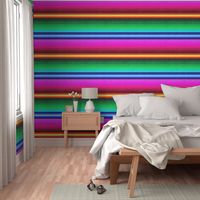 Mexican Blanket Serape Southwest Stripe - large scale -Brights